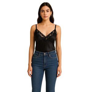 Perfectform Lace Camisole Black Size M Vintage
